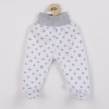 NEW BABY Dojčenské polodupačky New Baby Classic II sivé s hviezdičkami - 50