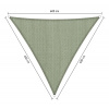 Lazy Momo Slnečný Trojuholník shadow 6,0 x 6,0 x 6,0 m Farba: Moonstone zelená