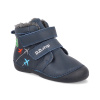 Barefoot detské zimné topánky D.D.step - W015-52347A modré
