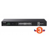 Tenda TEG1120P-16-150W PoE+ Gigabit switch 16x 1Gb/s PoE+ 802.3af/at + 2x SFP + 2x RJ45, 135W, Rack (75011997)
