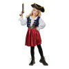 Kostým Piráta - dievča (klobúk, šaty, opasok), veľkosť 110 /120 cm