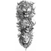 UMÝVAJÚCE SA VODOU TETOVANIE DOČASNÉ RUKY RUKÁV PAŽE STRAŠNÉ LIONS LION XXL (UMÝVAJÚCE SA VODOU TETOVANIE DOČASNÉ RUKY RUKÁV PAŽE STRAŠNÉ LIONS LION XXL)