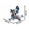 Bosch Akumulátorová pokosová pila BITURBO GCM 18V-216 DC 0601B47000