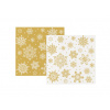Obrúsky Airlaid 12ks Snowflakes gold-white 40x40 cm