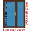 Soft Dvojkrídlové vchodové dvere plastové 3/3 sklo 200x170 cm - Akce!