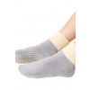 Dámske ponožky s protišmykovou úpravou ABS 126 MELANŽOVÁ SVĚTLE ŠEDÁ 35-37