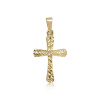 Zlatý prívesok krížik s gravírom