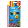 Farbičky JUNIOR Ocean World - trojhranné 12 ks