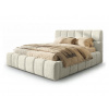 Wilsondo Čalúnená manželská posteľ s úložným priestorom Velo 2 140x200 - smotanová