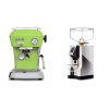 Ascaso Dream ONE, Fresh Pistachio + Eureka Mignon Perfetto, CR chrome