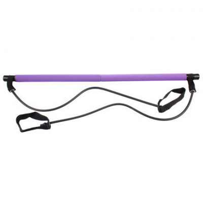 Merco Pilates Sticks posilňovacia tyč s gumou fialová varianta 38470