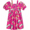 Dievčenské šaty QUIMBY MAČKY ružové Veľkosť: 116
