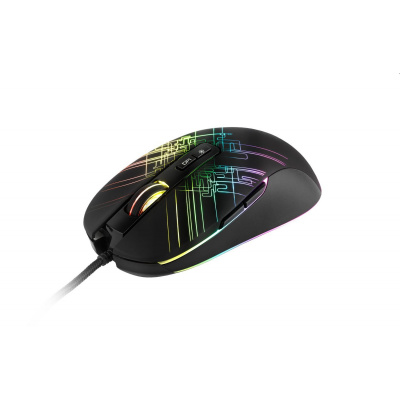 Gaming mouse C-TECH Dusk (GM-27L), casual gaming, 3200 DPI, RGB backlight, USB