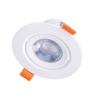 Solight WD211 Zapustené svietidlo bodové LED 5W, 400lm, 4000K, okrúhle, IP20, biela, náklopné