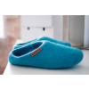 Vlnené papuče - SLIPPERS - tyrkysové