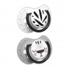 LOVI Silikónový cumlík dynamický Salt&Pepper 3-6m 2 ks 22-878