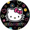 CUKROVÁ TLAČ jedlý obrázok na tortu Cukrová hmota HELLO KITTY HARD ROCK ROCK N RO