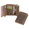 Kožená peňaženka GREENBURRY 1796A Geldbörse hnedá