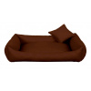 LUXDIAMOND obdĺžnikový pelech pre psa, hnedá - 55 cm x 45 cm