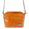 MiaMore Kožená koňakovo hnedá dámska crossbody kabelka