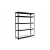 Policový regál Trestles RH 2200x1600x600, nosnosť 1500 kg, 5 políc Farba: čierna, Typ police: biela MDF 5 mm