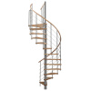 Minka STAIRS Kombinované točité schodisko Venezia buk/sivá pr. 140 cm