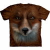 Tričko unisex The Mountain Big Face Fox - hnedé,