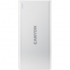 Canyon CNE-CPB1006W Powerbank, polymérová, 10.000 mAh, 2 x USB výstup, 2 x USB vstup (1xUSB-C), LED inikácia, Biela