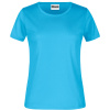 James & Nicholson Tričko JN 789, krátký rukáv, dámské COT02078944005-turquoise 2XL Tyrkysová