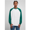 Organic Oversized Raglan Longsleeve - white/green 3XL