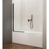 Aqualine VILMA vaňová zástena 600x1400 mm, čierna, číre sklo AQ6014B