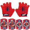 SET SPIDERMAN CHRÁNIČE NA BICYKEL KOLOBEŽKA LAKTE A KOLENÁ RUKAVICE