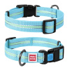 Obojok nylonový Waudog Glow modrý Dĺžka: 35-58cm/2,5cm