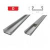 PROFIL PRE LED PÁSKY ALU TYP D NÍZKY 6 mm STRIEBORNÝ 1M