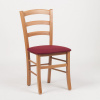 Stima stolička PAYSANE s čalúneným sedákom Vyberte odtieň ->: Dub, Vyberte látku ->: LUX Bordo 15