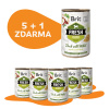 5 + 1 ZADARMO Konzerva BRIT Fresh Duck with Millet 400g