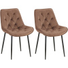 Design-Shop Set 2 jedálenských stoličiek Wallace - zamat - hnedá