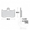 brzdové doštičky SINT TRQ TRW alternatíva 7320006 pre Suzuki Intruder VL800 2001-2009