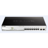 D-Link DGS-1210-10MP 10-port Gigabit Smart+ PoE Switch, 8x GbE PoE+, 2x SFP, PoE 130W, fanless DGS-1210-10MP/E