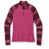 SMARTWOOL Dámske tričko W CLASSIC THERMAL MERINO BL PTTRN 1/4 ZB ružové Veľkosť: XS