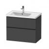 Duravit D-Neo Skrinka pod umývadlo 78,4 cm, ľavá, matný grafit DE435704949