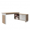 MID.YOU ROHOVÝ PÍSACÍ STÔL, biela, dub sonoma, 140/65/76 cm - Kancelárske série - 000887003703