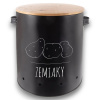 Orion Dóza na zemiaky, plech/bambus pr. 22,5 cm, BLACK SK