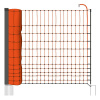 Fencee Sieť pre hydinu výška 112 cm 50 m 16 tyčov oranžová