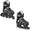 Raven Helixi BLACK/GREY detské kolieskové korčule 2v1 - svietiace kolieska LEN EU 30-33, pánske (hokejové) (VÝPREDAJ)