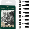 FABER-CASTELL Fixky Artist Pen Pitt 8 kusov BLACK