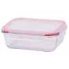 Dóza MagicHome BSG2, 1000 ml, sklenená, 200x150x60 mm, obdĺžniková, borosilikátové sklo/PP, Clip