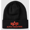 ALPHA INDUSTRIES Čiapka 3D Beanie - black / red (168910/94)