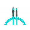 AMiO - Pružinový kábel USB+USB-C 1.2m FullLINK UC-14 02531