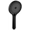 Sapho Ručná masážna sprcha, 4 režimy, silikon trysky, priemer 123mm, čierna mat 1204-10B